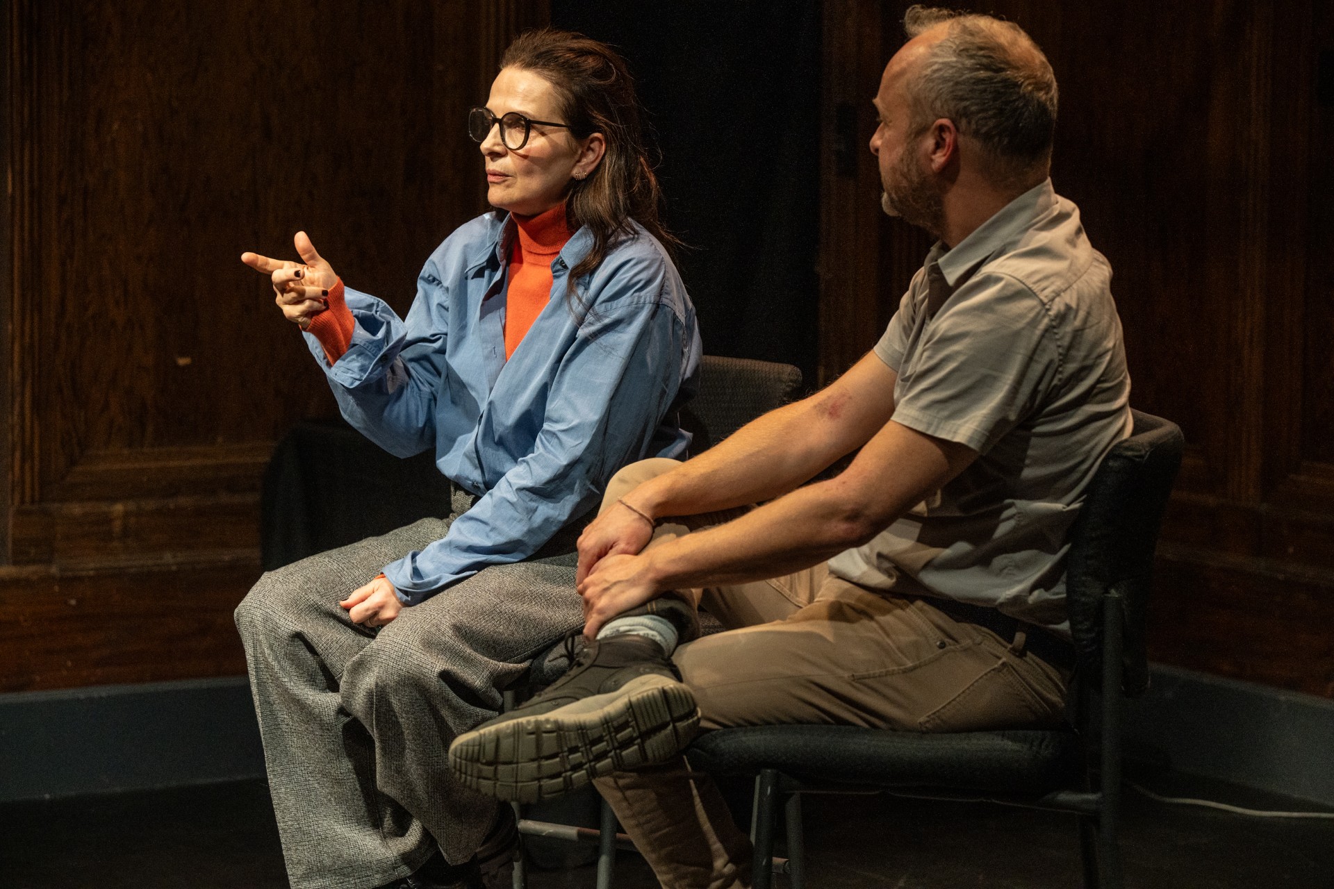 Juliette Binoche visite l’ÉNT 