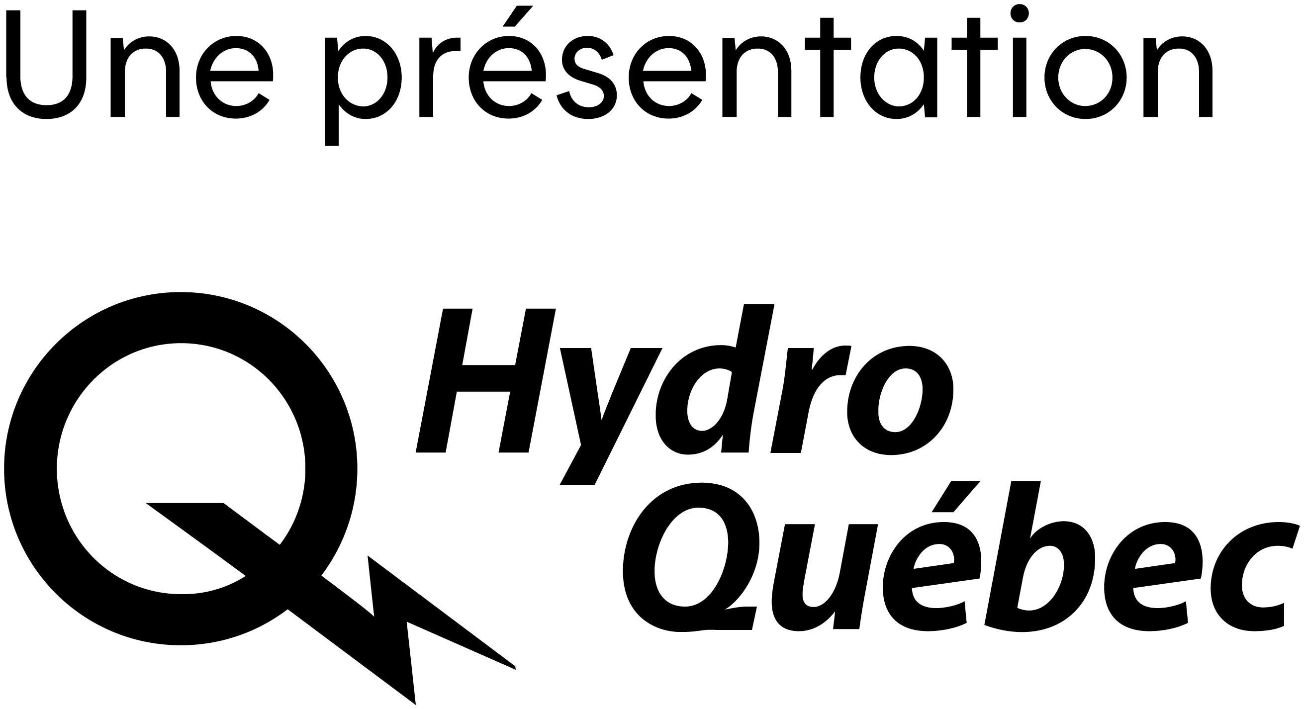 Logo « Une Présentation Hydro-Québec » Noir